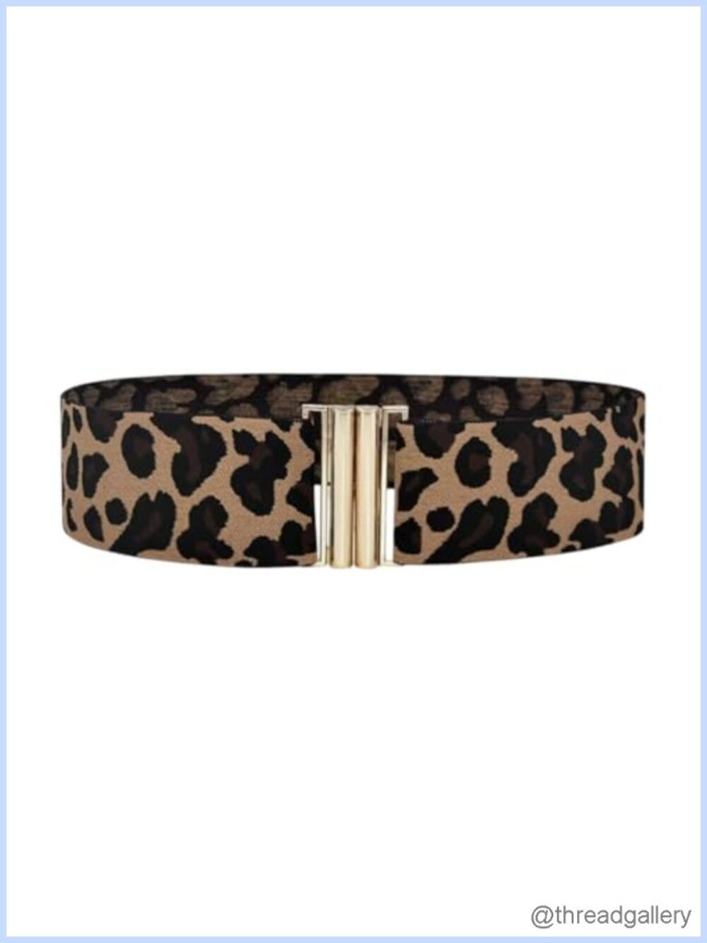 Wide Stretchy Waist Belt Adjustable Dress Belt Gold Buckle Costume Accessory